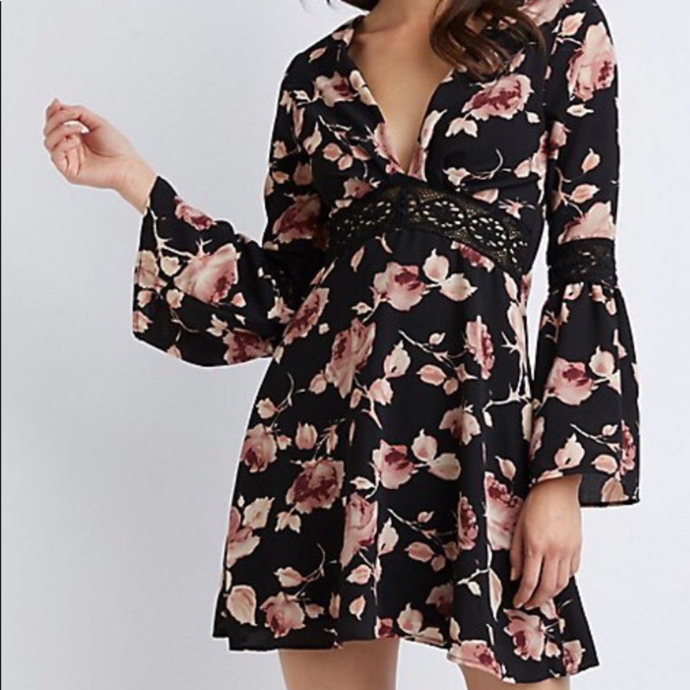Floral Bell Sleeve Dress
